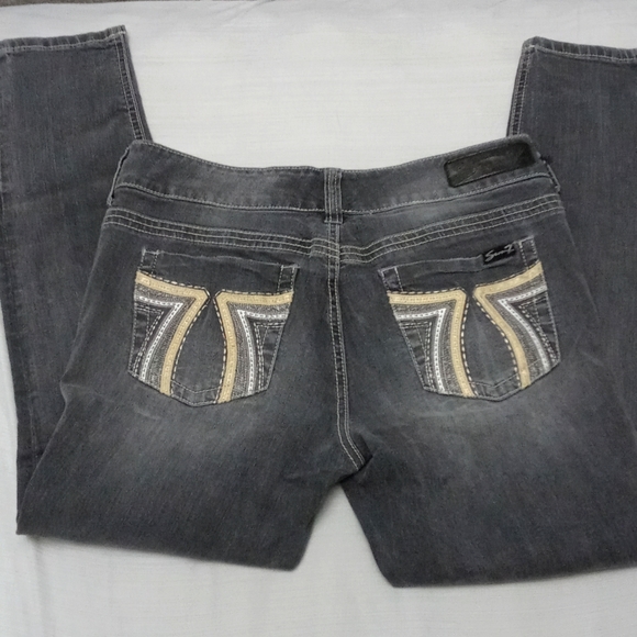🟢Seven7 Grey Size 8 Womens Skinny Jeans - Picture 2 of 5